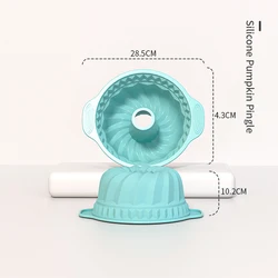 Silicone Fluted Cake Mold for Baking and Decorating (YH-1075-Blue)