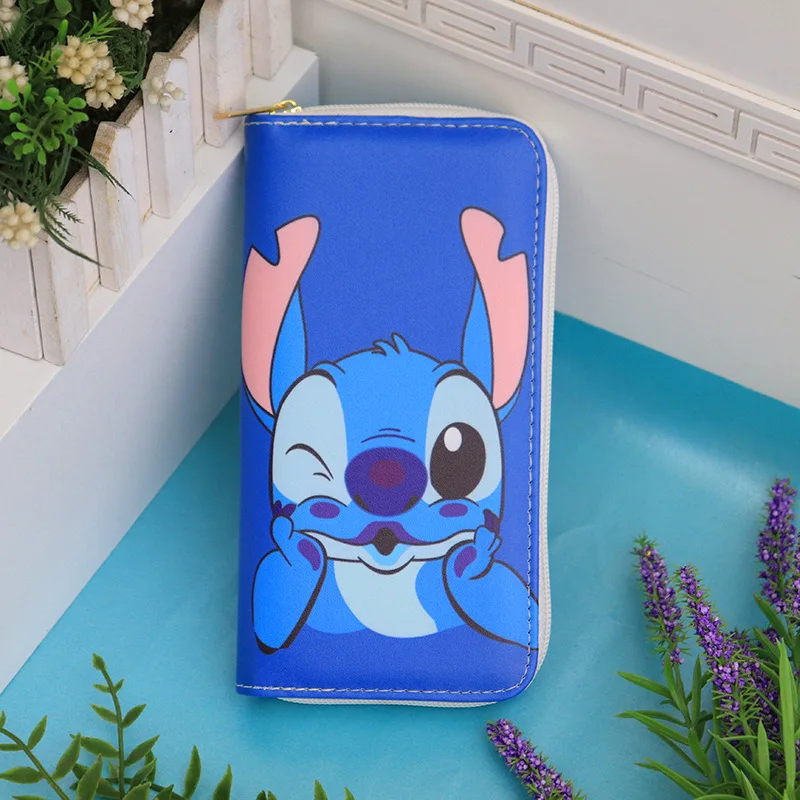 Disney cartoon coin bag Stitch lovely wallet cartoon pu girl boy card gchildren holder Clutch