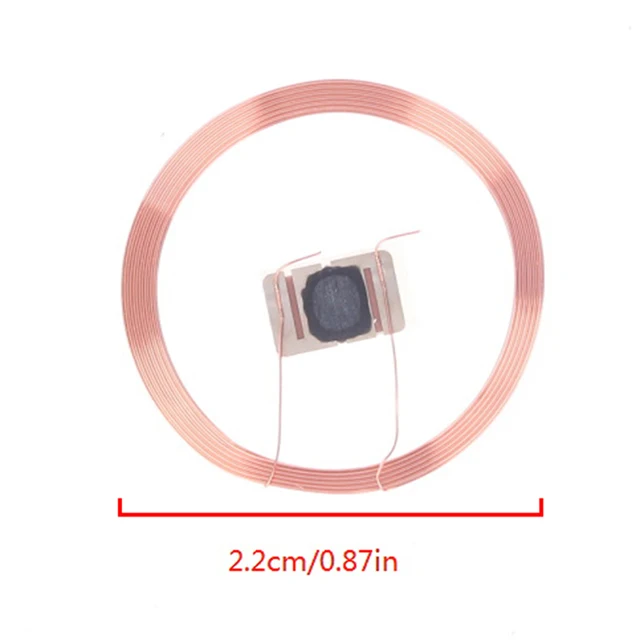 Brand New 5Pcs 21.6mm 13.56MHZ UID IC Card ID Rewritable Changeable Chip Keyfob RFID Self-adhesive coil 2