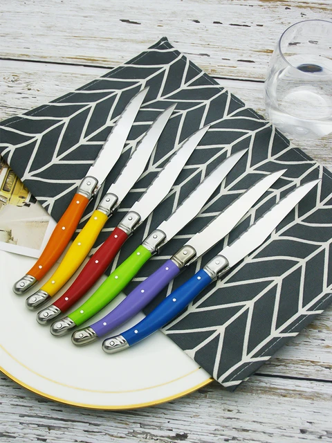 Laguiole set of six Rainbow Steak knives –