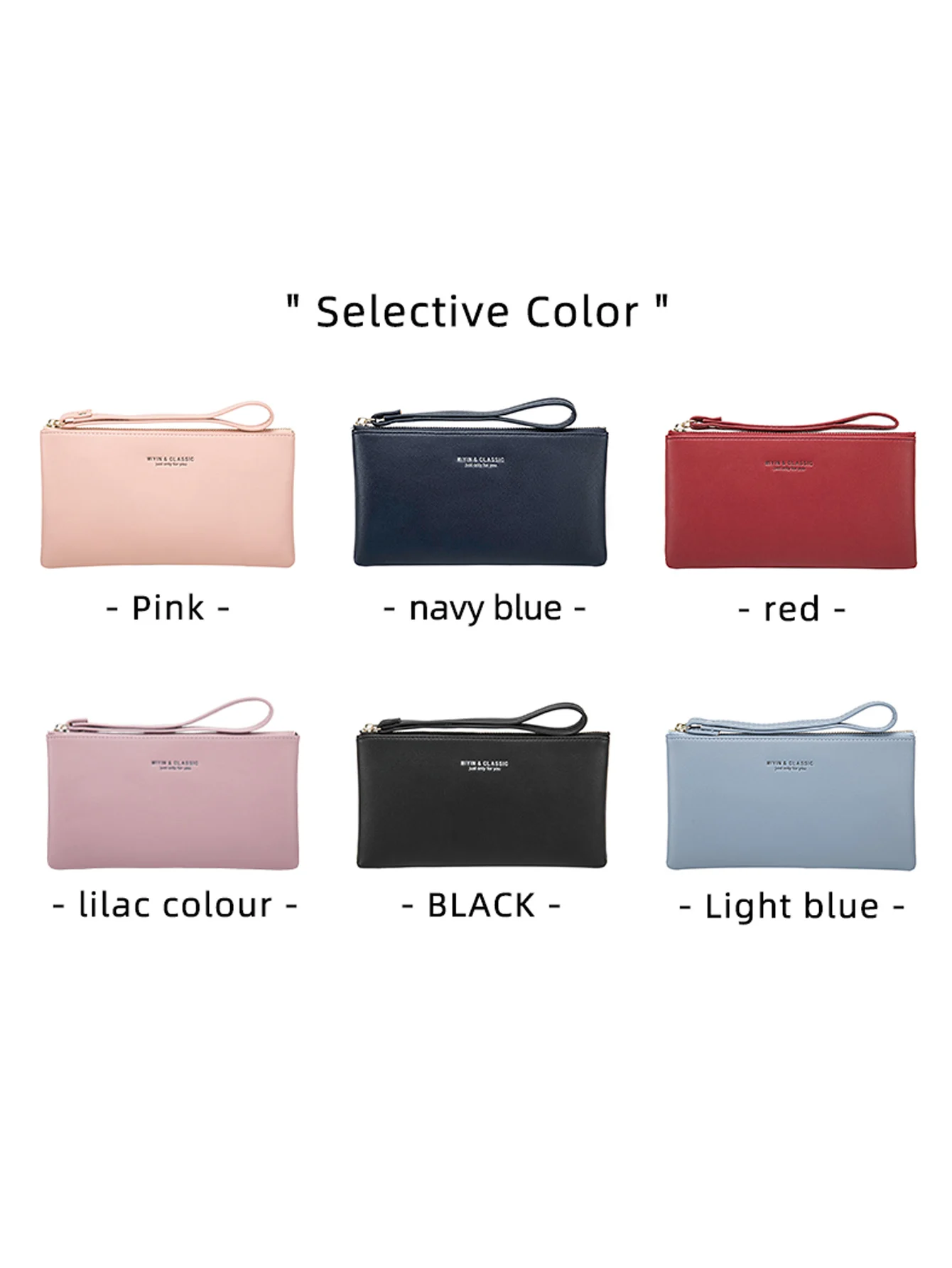 Minimalist zipper coin wallet PU leather credit card phone storage bag ultra-thin women's long wallet handbag women wallet zipper wallets leather wallet coin purse wallet coin purse pu leather card bag women coin purse card wallet pu leather handbags women purse
