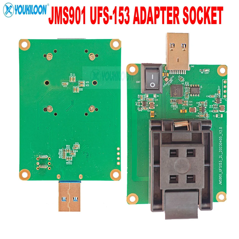 2026 JMS901 새로운 USB 3.0 소켓 JMS901 메인 컨트롤러 UFS BGA153 단순 프로그래머(스위치 포함)