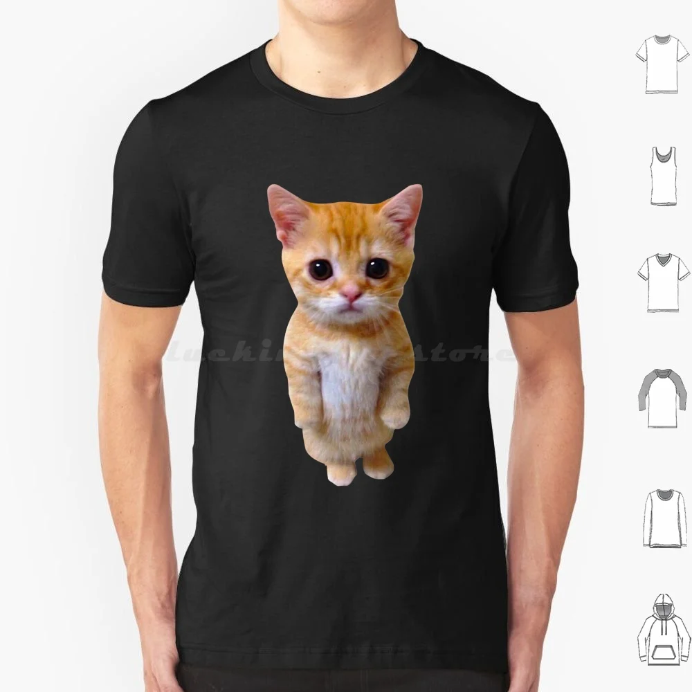 El Gato Meme Sad Cring Cat Munchkin Kitty Meme Maglietta Alla Moda Uomo Donna Bambini 6Xl Cat Meme Kitty Cat Meme Funny Cute Kawaii