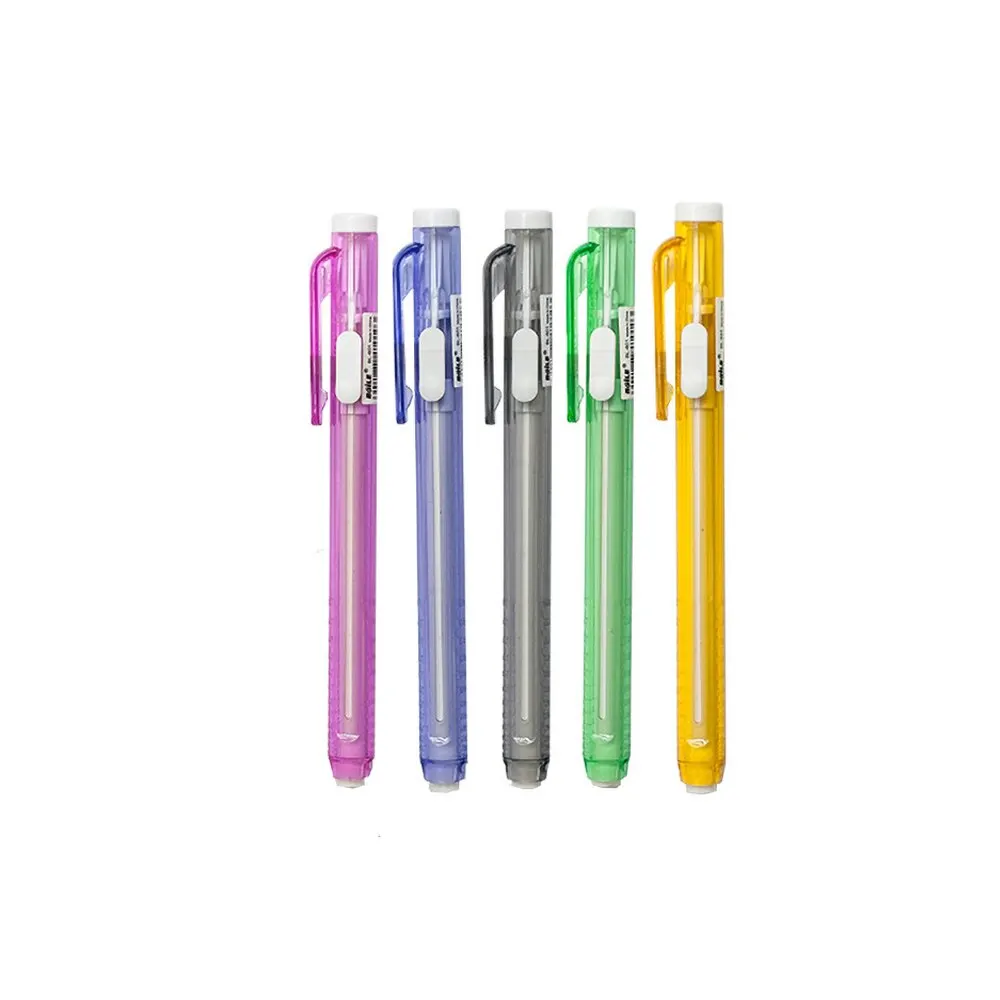 Pencil Eraser 3PCS Plastic Creative Press Pen Shaped Eraser Writing Drawing Pencil Erase