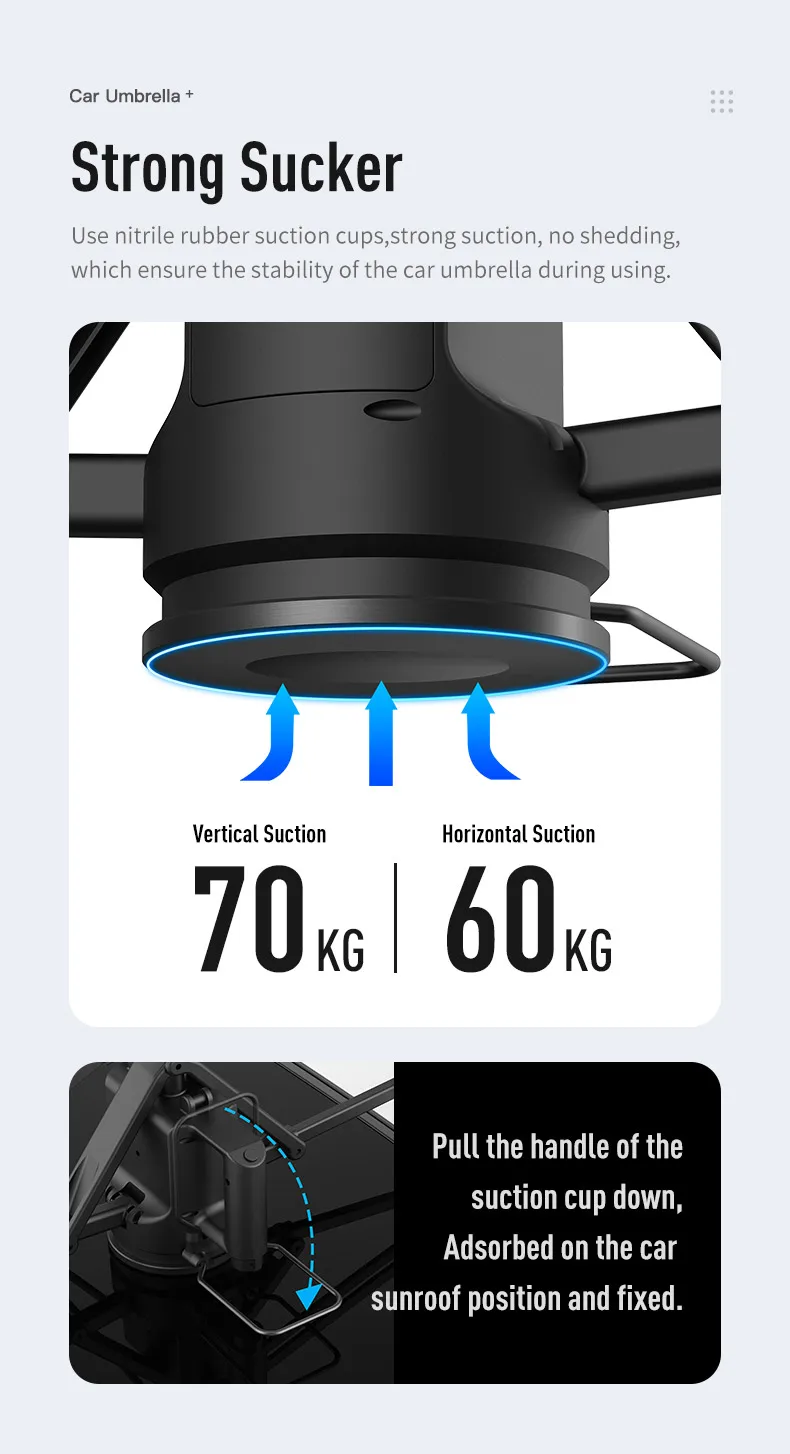 Super Große 5,2 m Auto Sonnenschirm Regenschirm Voll Automatische Klapp Dach Sommer Sonnencreme Schuppen Fernbedienung Tragbare Baldachin Abdeckung – Detail 28