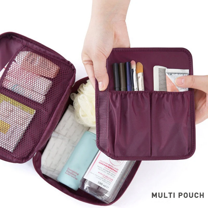 Washbag Square Korean Make Up Female Cosmetic Bag Portable Travel Personalized Makeup Travel Organizer Cosmetics Women's Bags 6
