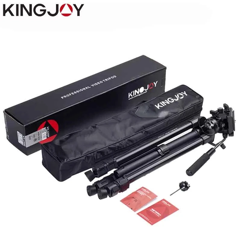 KINGJOY 비디오 카메라 스탠드용 VT-1500 삼각대, 모든 모델 전문 디지털 SLR DSLR 거치대 Stativ 모바일 유연한