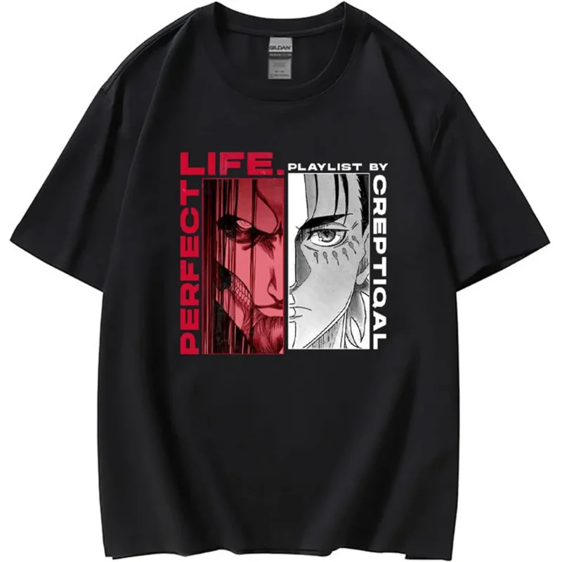 

Anime Japanese Attack on Titan Men Women T-Shirt Unisex Anime Short Sleeve Halfsleeve