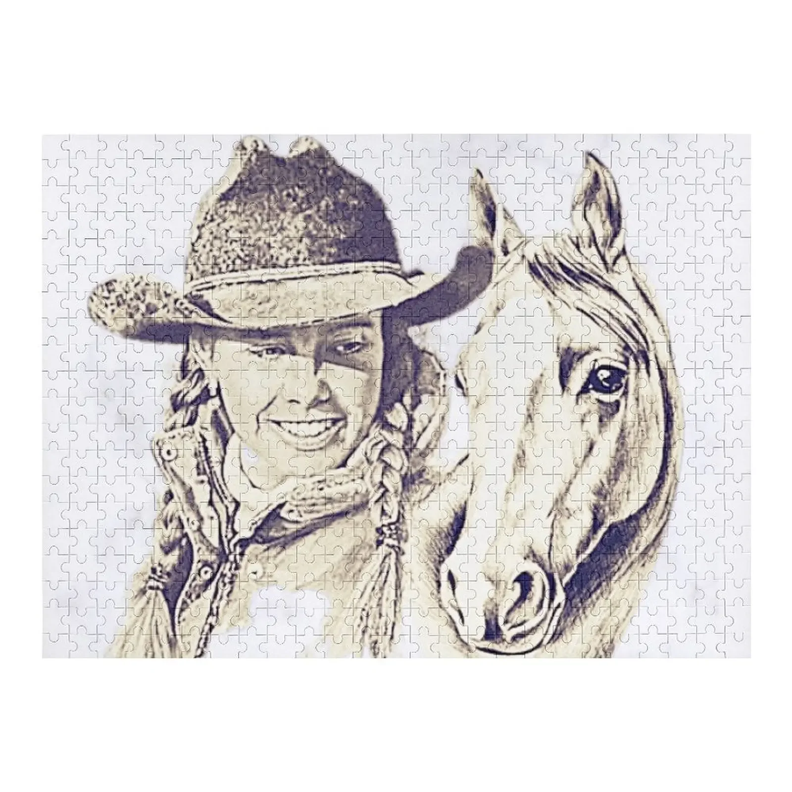 

Just A Cowgirl Jigsaw Puzzle Scale Motors Customized Gifts For Kids Puzzle