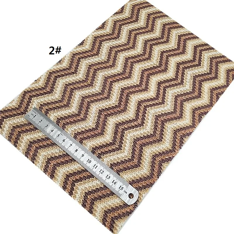 Brown Chunky Glitter Leather Sheet Weave Embossed Faux Leather Leopard Faux Lien Fabric DIY Craft Sheets Mini Rolls W438