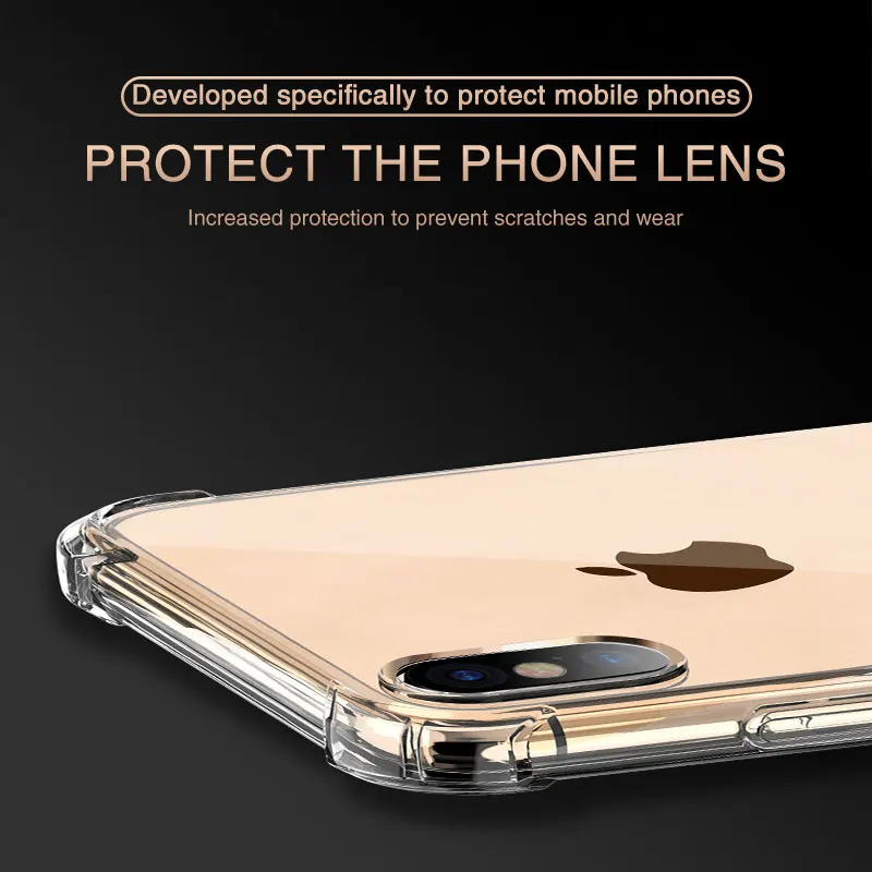 Luxury Clear Shockproof Silicone Phone Case – Premium Protective Back Cover