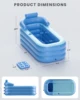 63" Inflatable Folding Bathtub for Adults,  Portable Foldable Tub with Electric Air Pump, SPA Freestanding Soaking Barrel 5