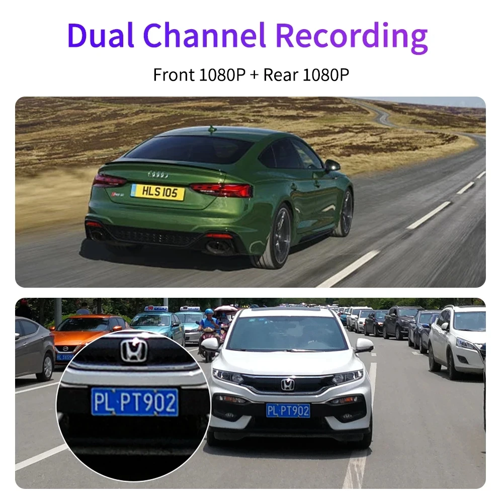 Car Dash Cam 4G 12 Inch 4G + 64G Android 10.0 Car Rearview Mirror Stream Media GPS Navi Dual 1080P Camera ADAS Super Night