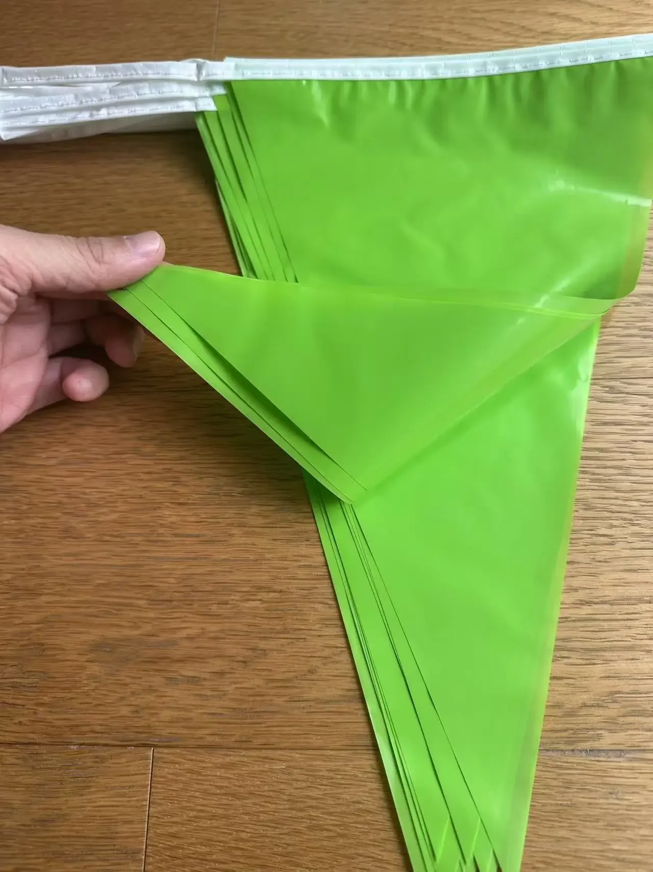 Vibrant Fluorescent Green Pennant Banner