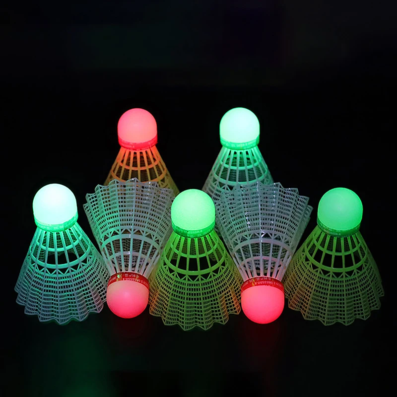 LED Badminton Ball Glowing Light Up Plastic Badminton Shuttlecocks Colorful Lighting Balls Sports Training In/Outdoor Game badminton ball,badminton shuttlecock