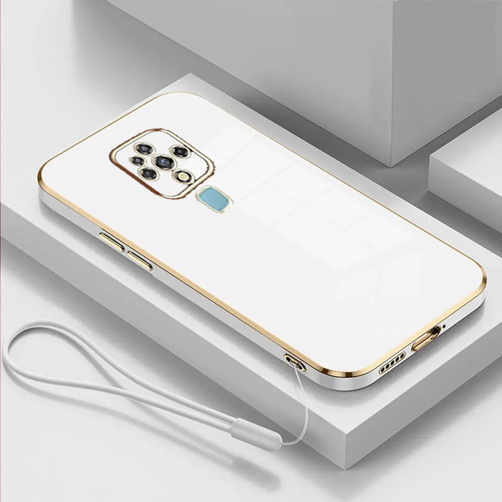 Luxury Square Plating ShockProof Soft Silicone Back Cover s