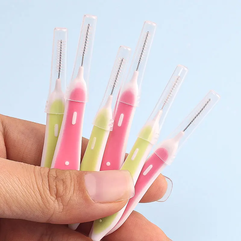 10Pcs 미니 눈썹 브러쉬 일회용 눈썹 리프팅 브러쉬 구부릴 수 있는 마이크로 속눈썹 브러쉬 애플리케이터 딥 클리닝 메이크업 도구