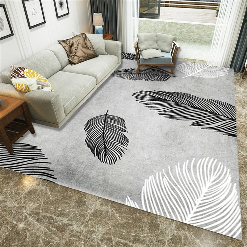 3d Luxury Feather Printed Livingroom | Modern Carpets Living Room - Printed - Aliexpress