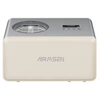 AIRMSEN 2.1 Quart Ice Cream Maker, No Prefreeze Electric Ice Cream Maker with Compressor and LCD Timer for Frozen Yogurt, Sorbet 1