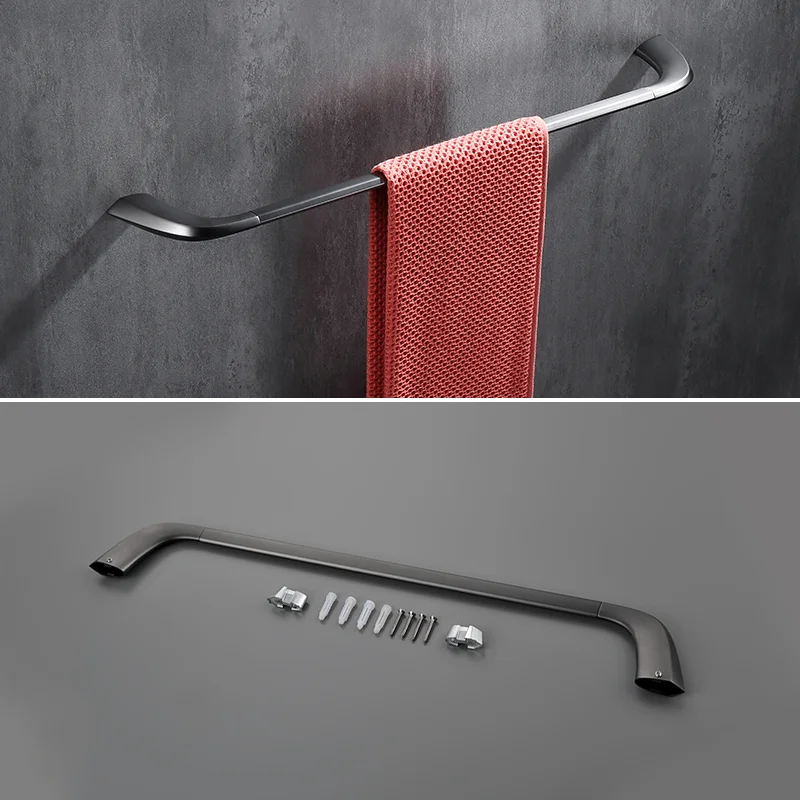 Towel Rack Towel Hanger Bath Holder Wall Hanging Bars Stainless Steel Bathroom Shelf Kitchen Cloth Rack