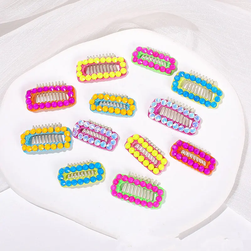 

Cute Colorful Diamond Stainless Steel Clamp Pet Hairpin Multiple Colors Pet Beauty BB Hair Clip for Puppy Dog Cat Headwear