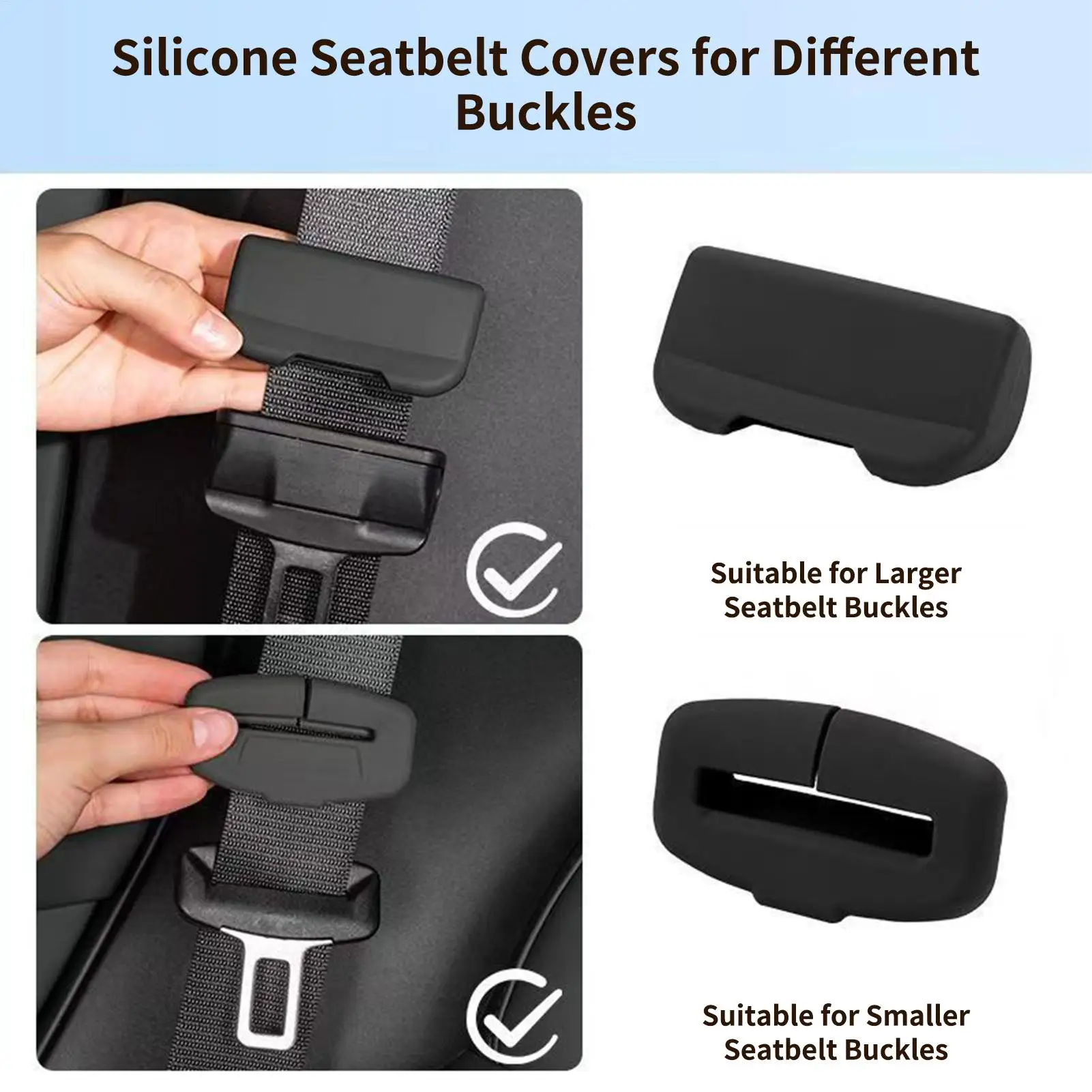 유니버설 소프트 실리콘 안전벨트 버클 보호 커버 자동차 안전벨트 버클 보호 커버 충돌 방지 케이스 자동차 시트 장식