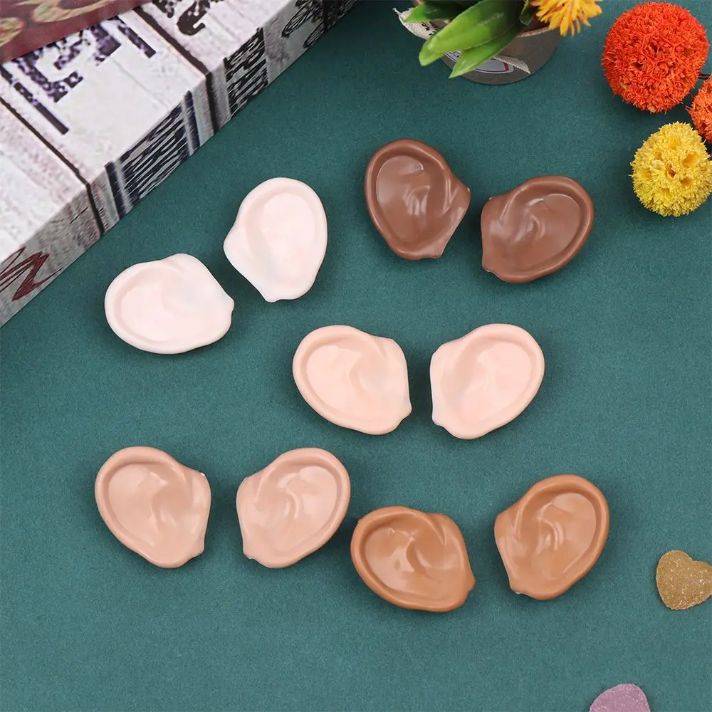 1Pair Blyth Doll Elf Ears Toy White Natural Tan Dark And Super Black Skin Only Ears No Doll Artificial Ear Accessories 4