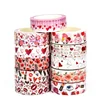1PC. 10M Decor Cute Flower Hearts Lips Paper Valentine Washi Tape for Scrapbooking Journaling Material Masking Tape Stationery 2