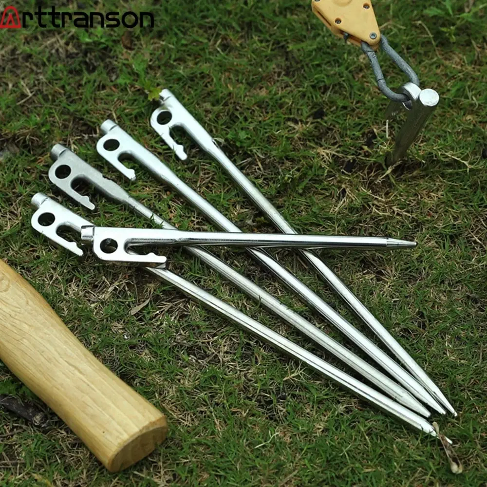 4 Packs Of Stainless Steel 420 Outdoor Tomb Tent Ground Nails Camping Ground Nails Anti Falling Tent tent pegs