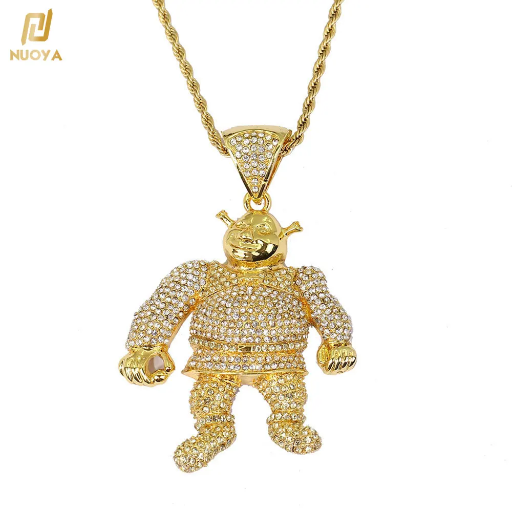 Men's Hip Hop Rapper Style Cartoon Mech Warrior Pendant Party Necklace main image 1