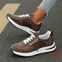 Women Casual Platform Sneakers 2024 Autumn New Lace Up Thick Bottom Sport Shoes Woman Fashion Anti Slip Flats Vulcanized Shoes 1