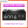 12th Gen Intel N100 Fanless Mini PC 2xi226-V 2.5G 2*COM NVMe 1*DP Efficient Cooling Solid Firewall Server Industrial Computer 1