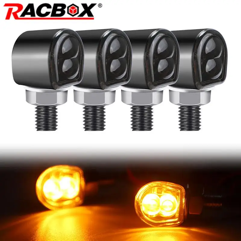 

2/4 шт., Светодиодные поворотники для мотоциклов, 8 мм