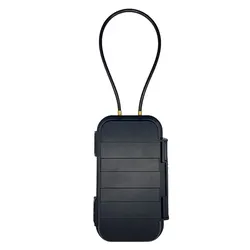 Portable Beach Safe Box with 4-Digit Combination Lock and Steel Cable (Black)