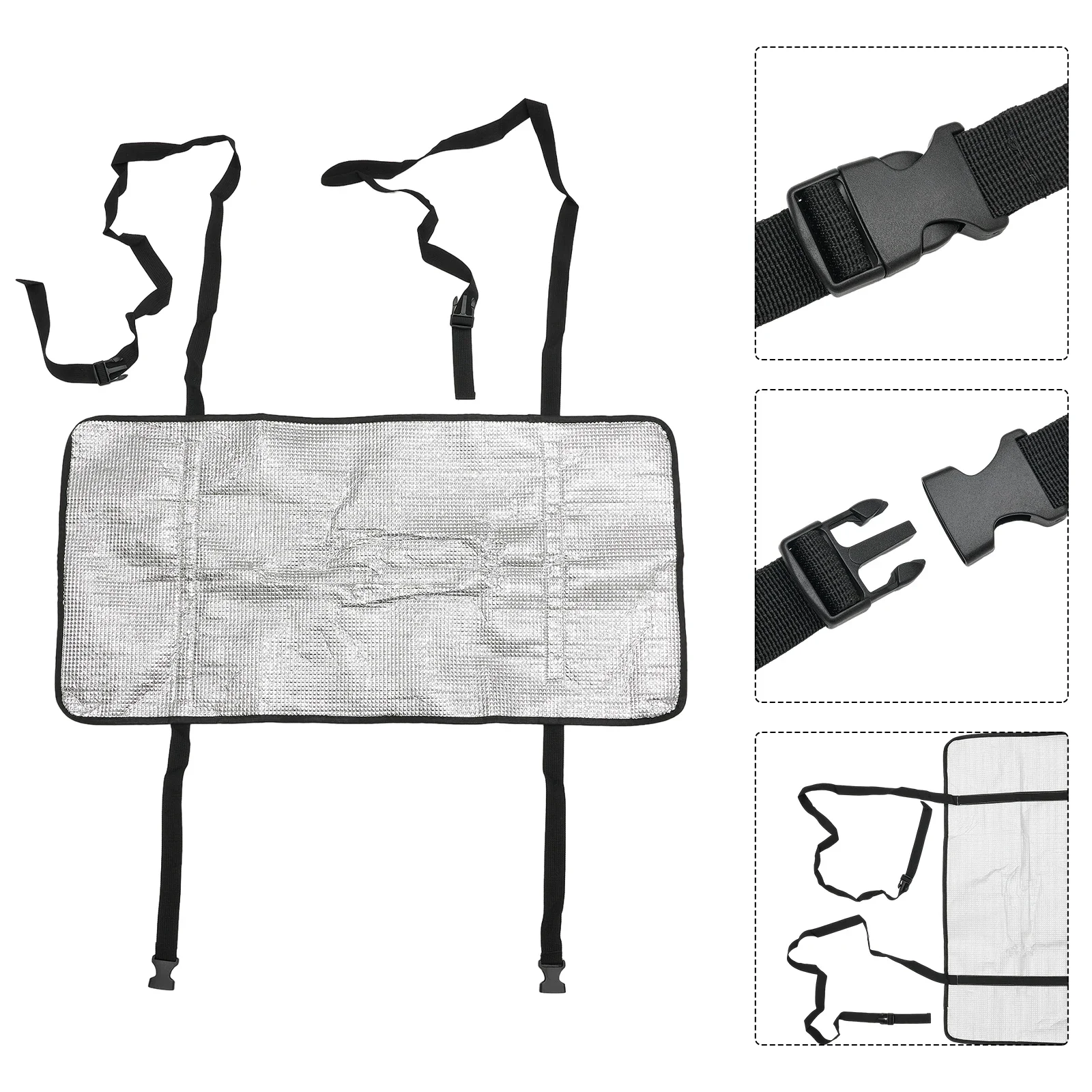 에어컨 열 차폐 단열, 햇빛 노출 방지 실버 방수, 80x40cm 하이 퀄리티, 1 개