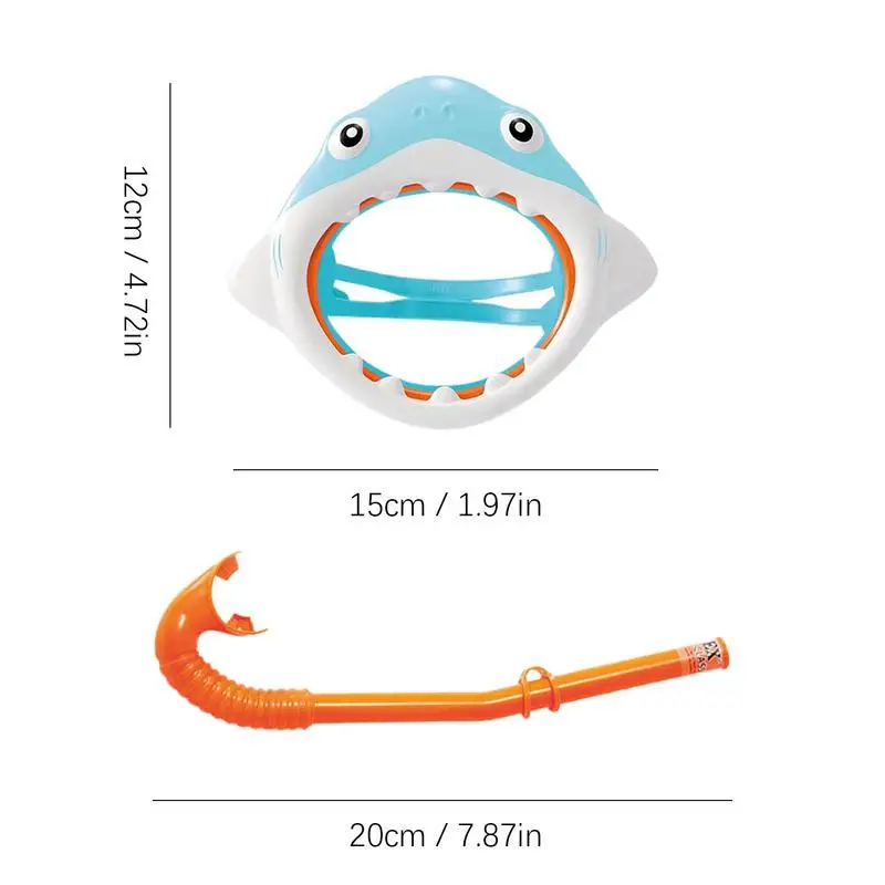 Full Face Diving Masque Swimming Equipment Shark Design Underwater Breathing Anti Fog Waterproof Self Contained Masque Children