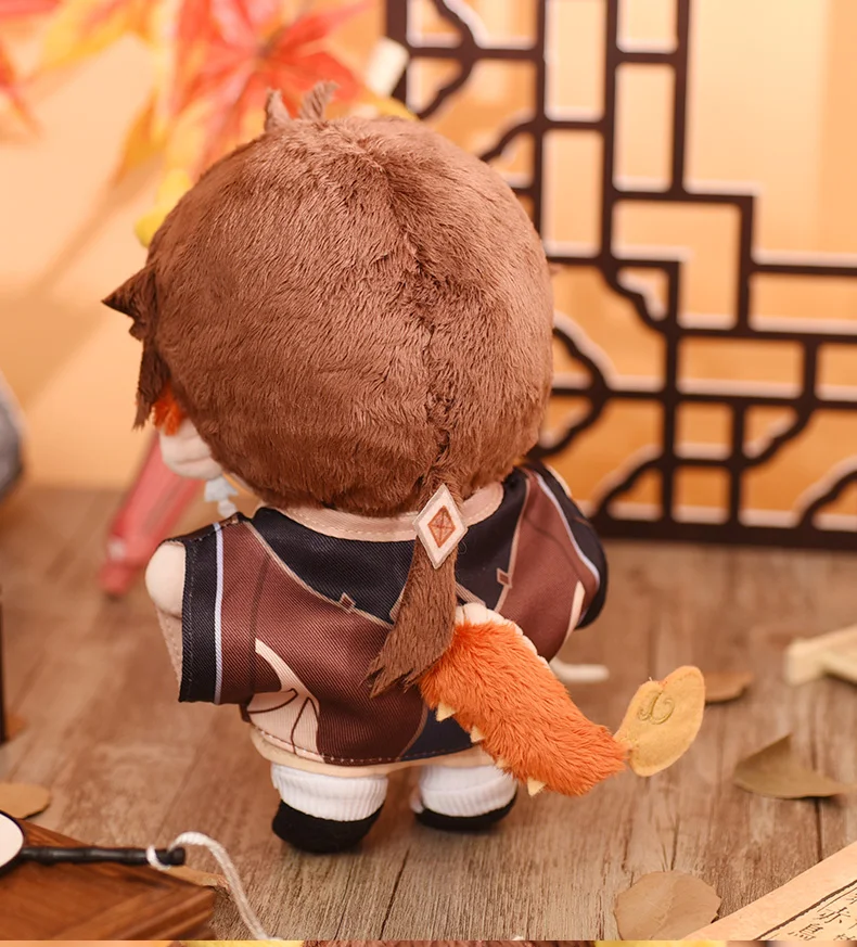 Genshin Impact Zhong Li Plush Doll 20cm Anime Cute Cosplay Kimono Clothes Costume Outfit Toy