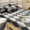 Polyester Cute Bear Bedding Fitted Sheet Elastic Band Around Mattress Cover Twin Full Queen King Bed Cover Protector Bedspread 2