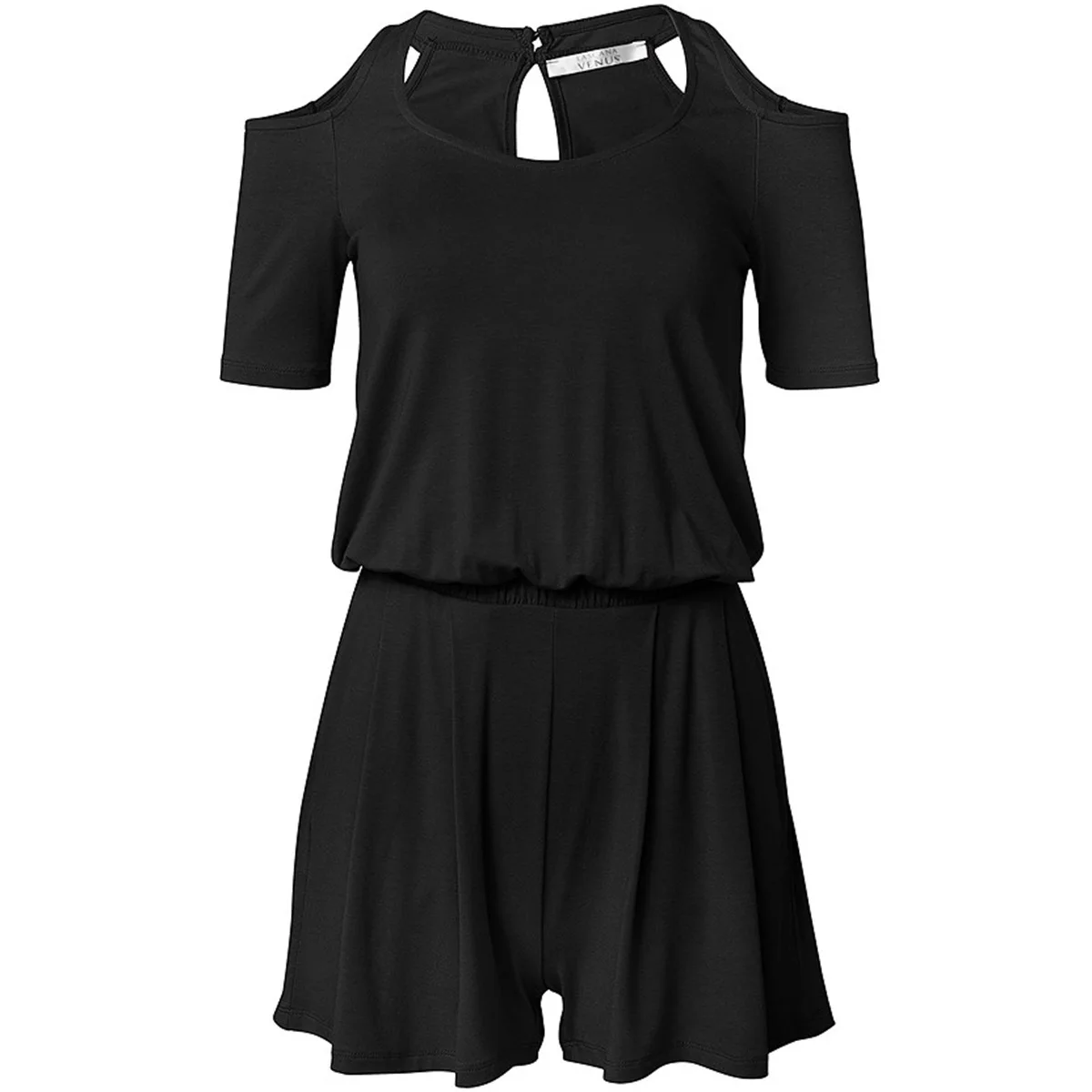 

Pregnant women's V-neck leaky shoulder short-sleeved jumpsuit Cool beach casual jumpsuit