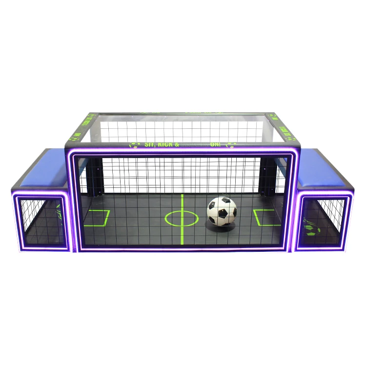Amusement Machine LED Light Subsoccer 3 Table Football Game With Two Chairs Sitting Football Sub Soccer Under the Table