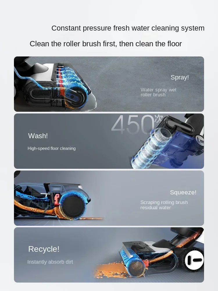 TINECO station Floor washing machine Household appliances suction mop washing one automatic water washing machine 4
