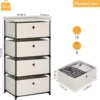 4-Drawer Fabric Dresser Closet Organizer with Storage Bins, Easy Assembly for Bedroom/Dorm/ Space-Saving Storage Unit 2