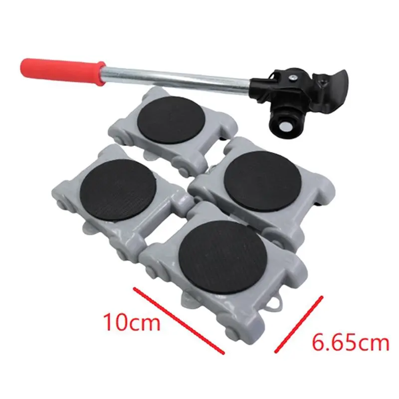 AFOURT-8X Sollevatore per Mobili Resistente, Set di Attrezzi per Spostare Mobili con Ruote, Barra a Rulli per Trasporto - immagine 6