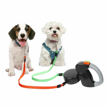 Strong and reliable double retractable leash for two dogs - Ensuring a safe and enjoyable walking experience for pet owners with 6