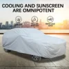 The Four Seasons Fit Full Car Cover Waterproof Dustproof PE Film Coat Aluminum Protective Sunshade UV Ray Reflectioncar Cover 2