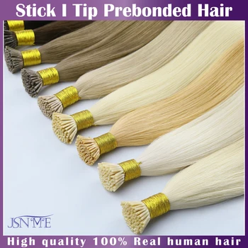 JSNME Estensioni dei capelli con punta I Estensioni dei capelli naturali con capsula di fusione umana reale Estensioni dei capelli alla cheratina Nero Marrone Biondo 1 g/filo per il salone
