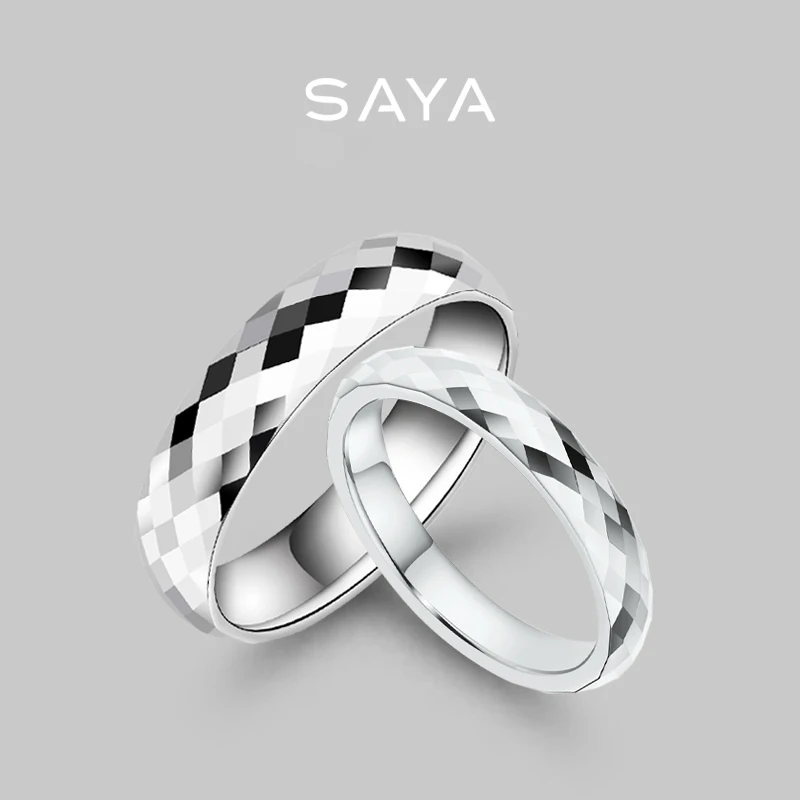 Rings for Men and Women, Tungsten Wedding Band Romantic Jewelry for Couple Comfort Fit High Polished, Customized, Free Shipping