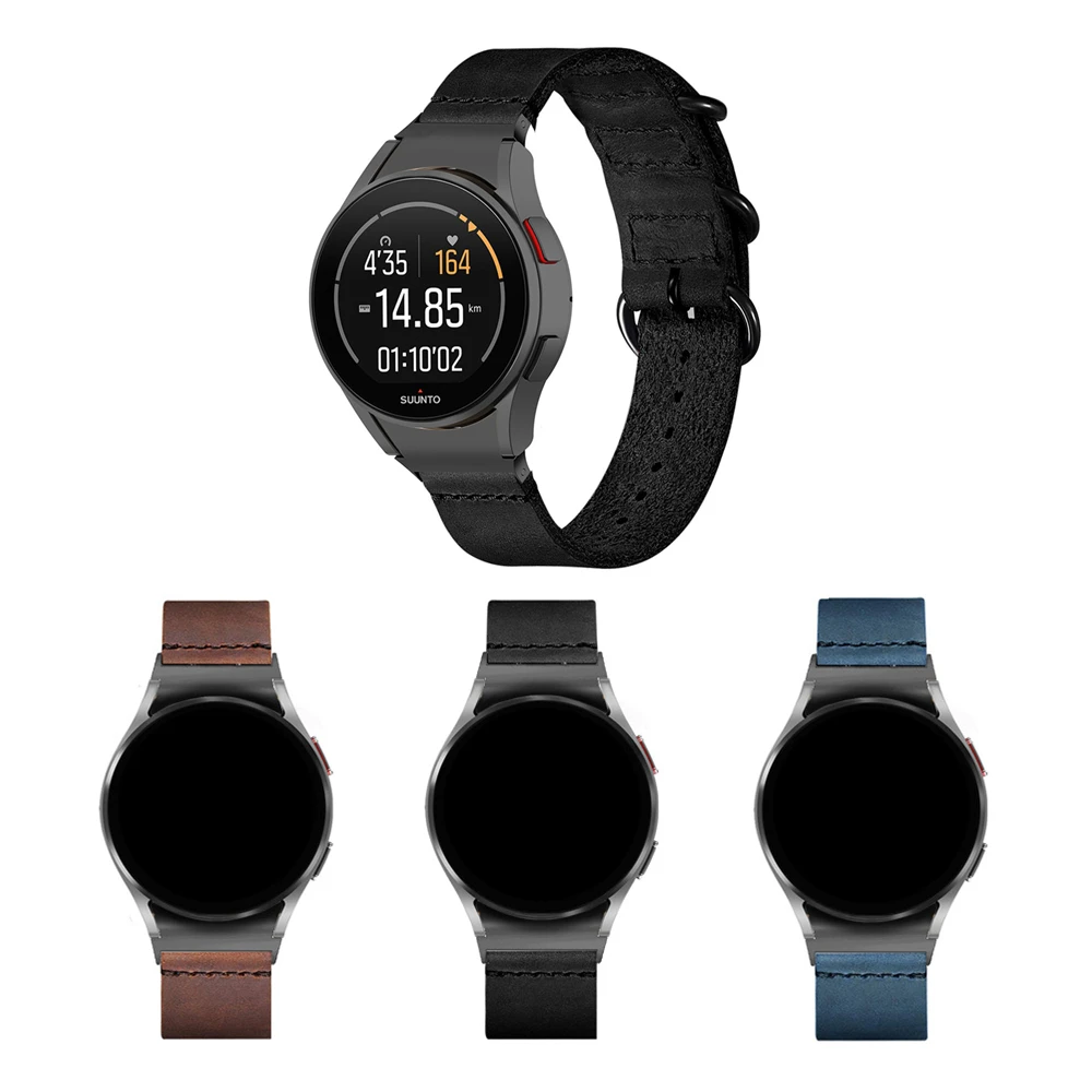 

Ремешок кожаный для Samsung Galaxy Watch 5 4 44 мм 40 мм/4 classic 46 мм 42 мм, браслет correa без зазора для Galaxy Watch 5 pro 45 мм
