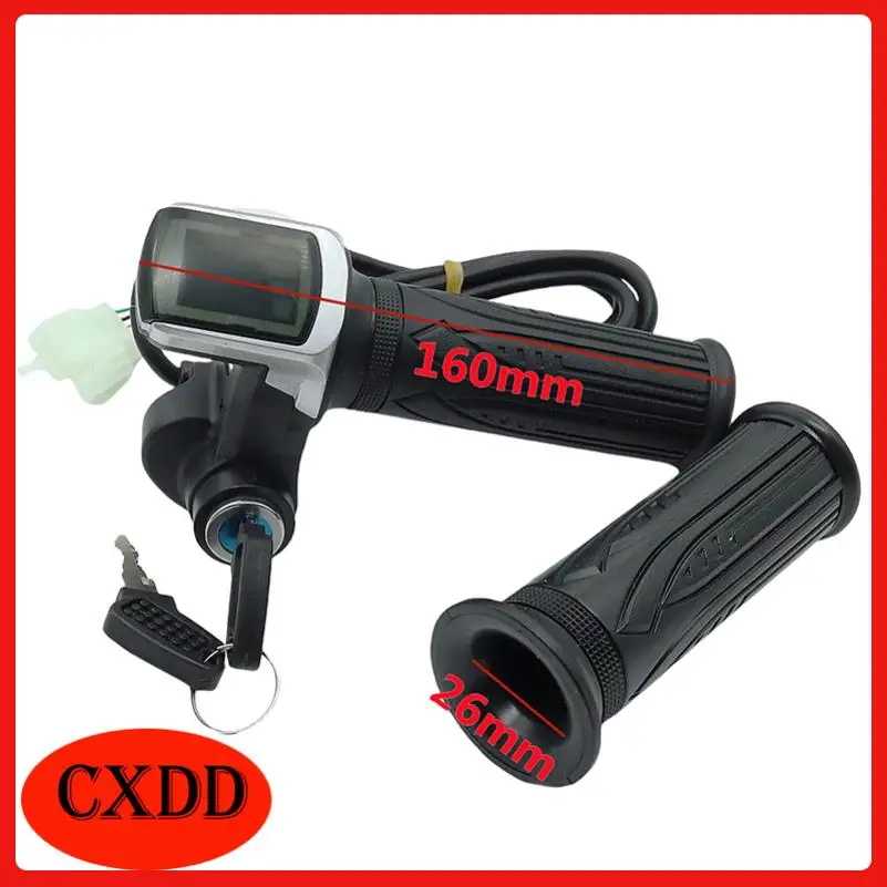 Electric Bike Twist Grip Throttle with LCD Battery Display and Power Indicator
