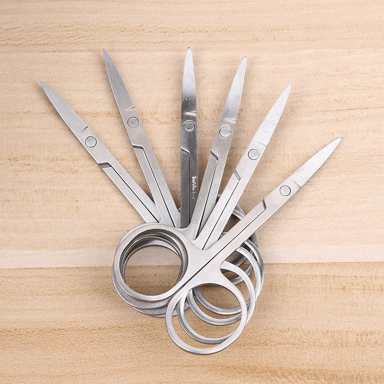 Stainless steel sharp makeup eyebrow trimming nose nose hair scissors household multi-functional arc pointed small scissors